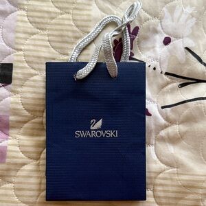 Swarovski Mini Navy Blue Bag with Silver Handles